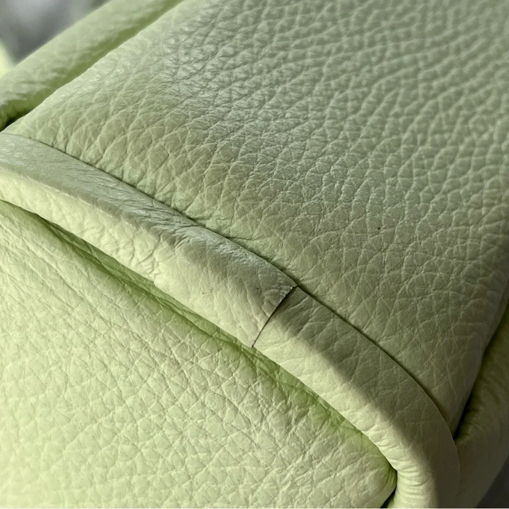 NEW HYETHE Soft Pillow Leather Mini Bag Light Lime Green Korea Crossbody
